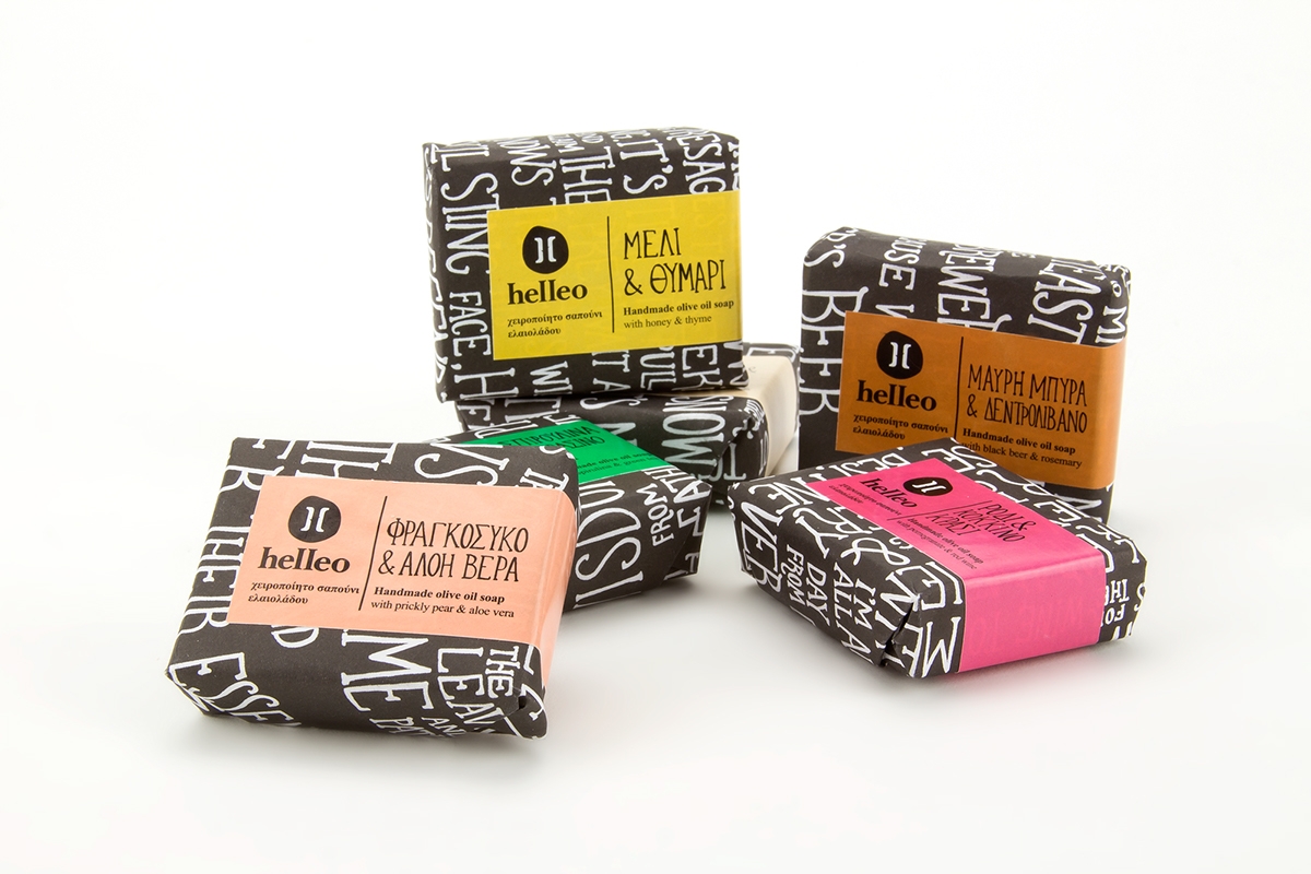Helleo天然肥皂系列品牌包裝設(shè)計，六個肥皂，六個故事