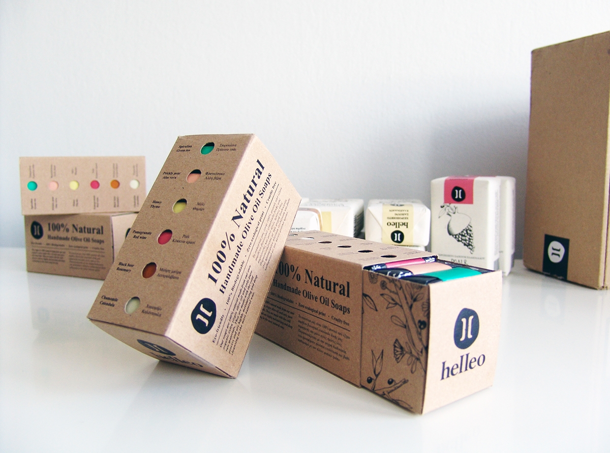 Helleo天然肥皂系列品牌包裝設(shè)計，六個肥皂，六個故事