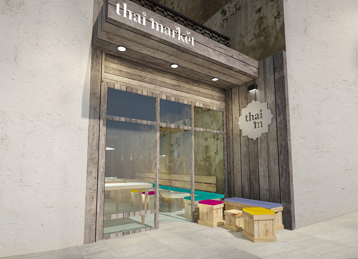 泰國快餐店的品牌設(shè)計(jì)，標(biāo)志設(shè)計(jì)和包裝設(shè)計(jì)