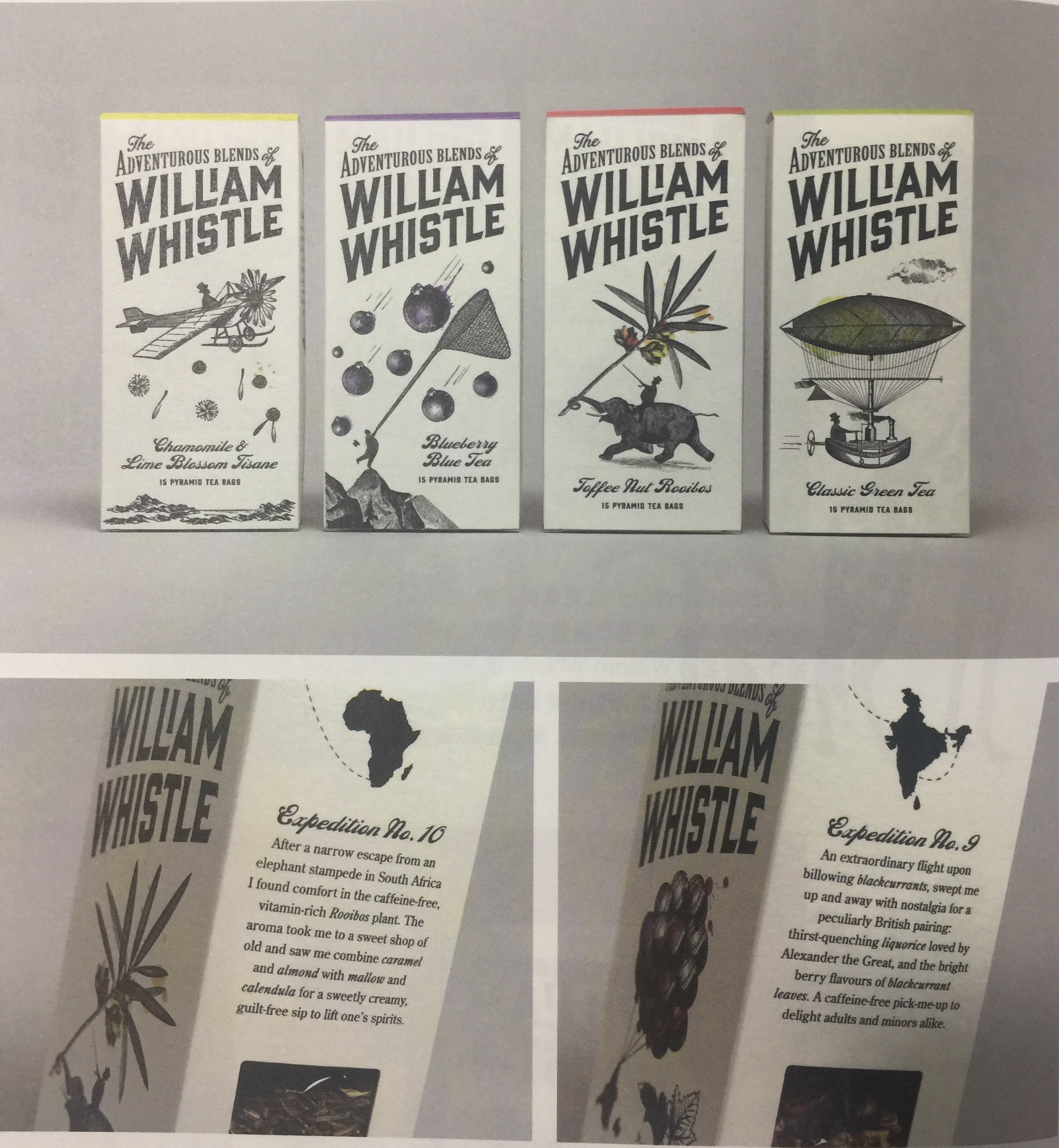 咖啡與花草茶飲品插畫包裝設(shè)計(jì)