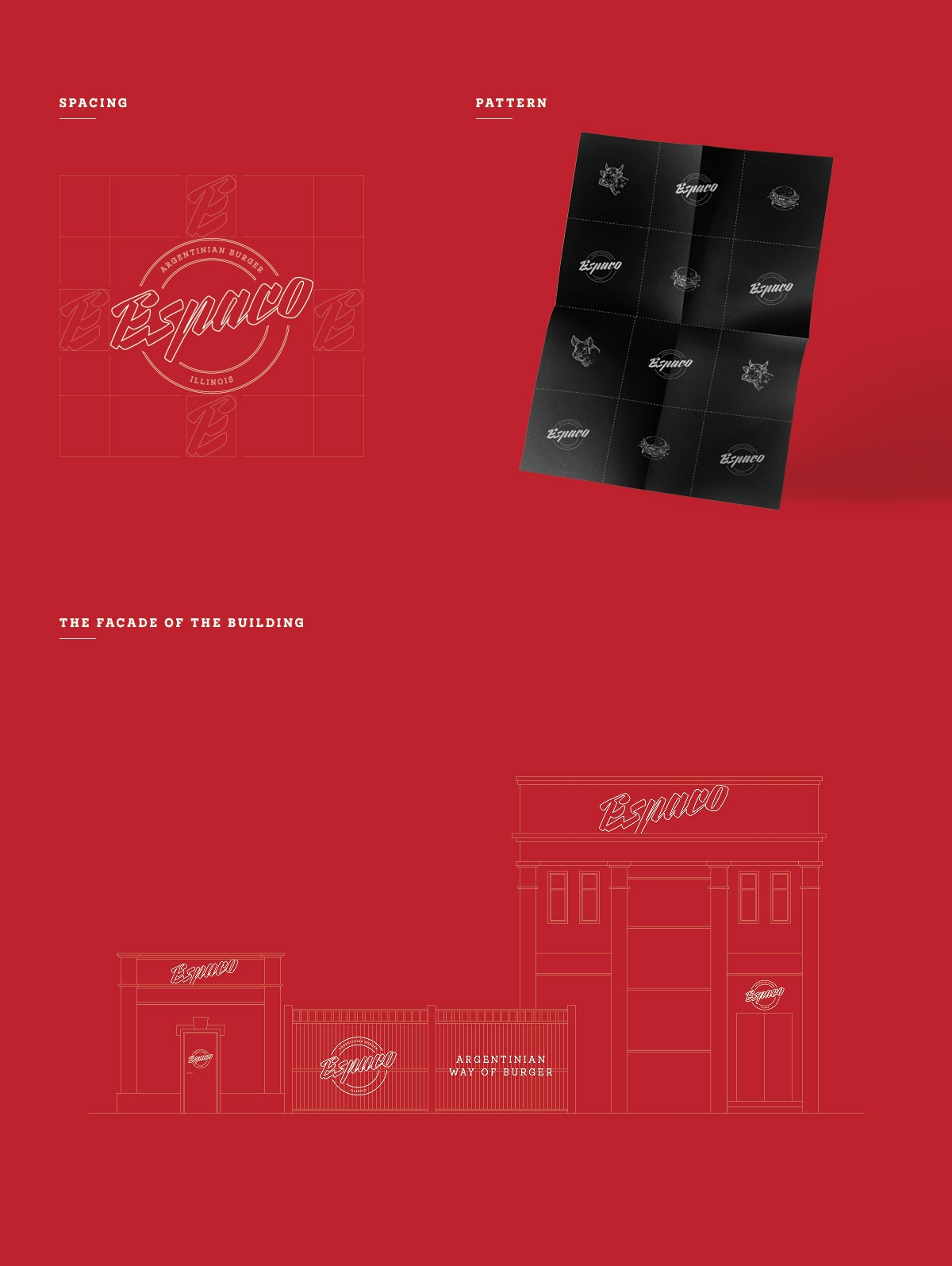 Espaco漢堡、薯條和飲料西餐店品牌包裝設(shè)計