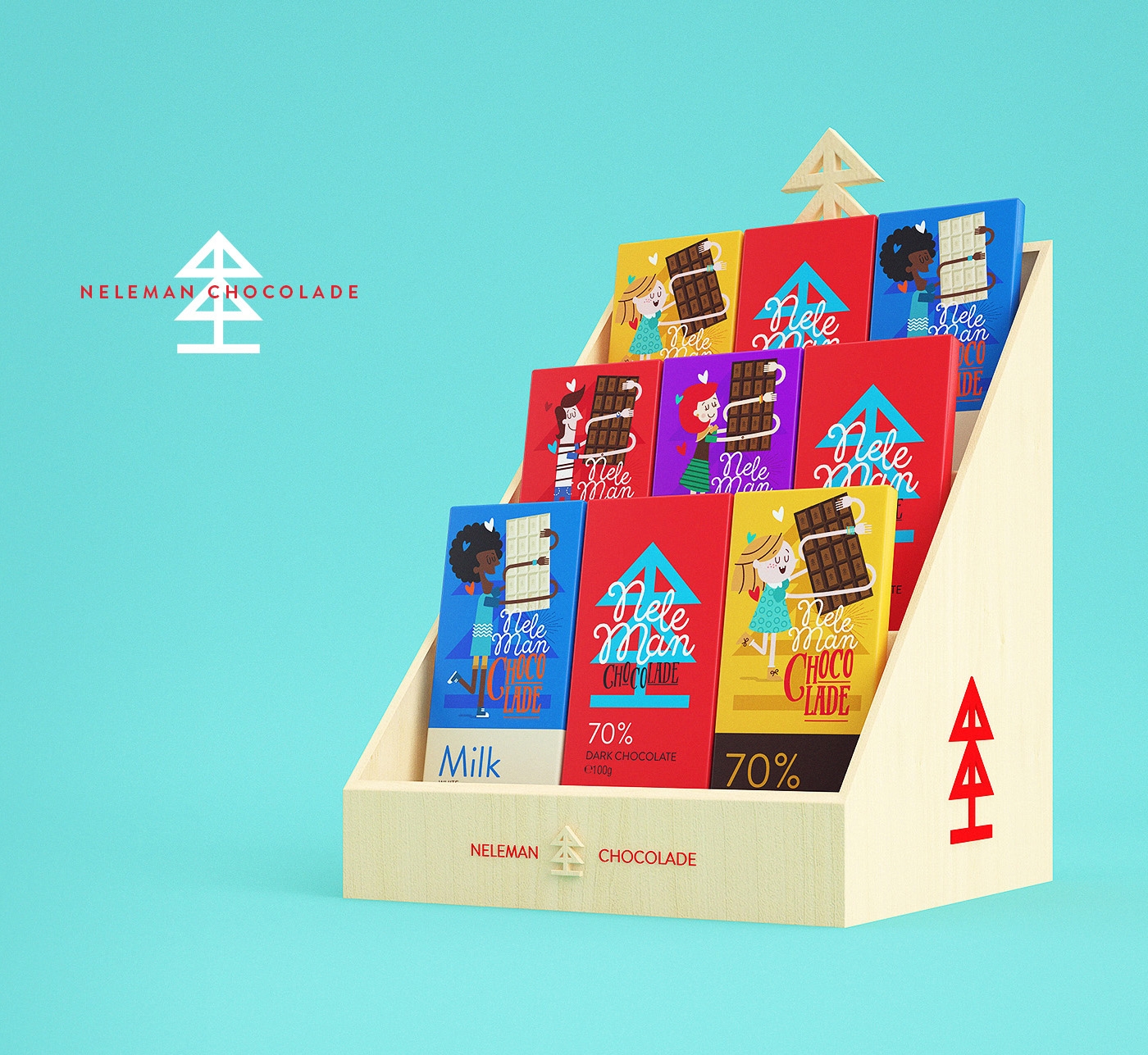 Neleman公司的童趣食品巧克力棒系列包裝設計