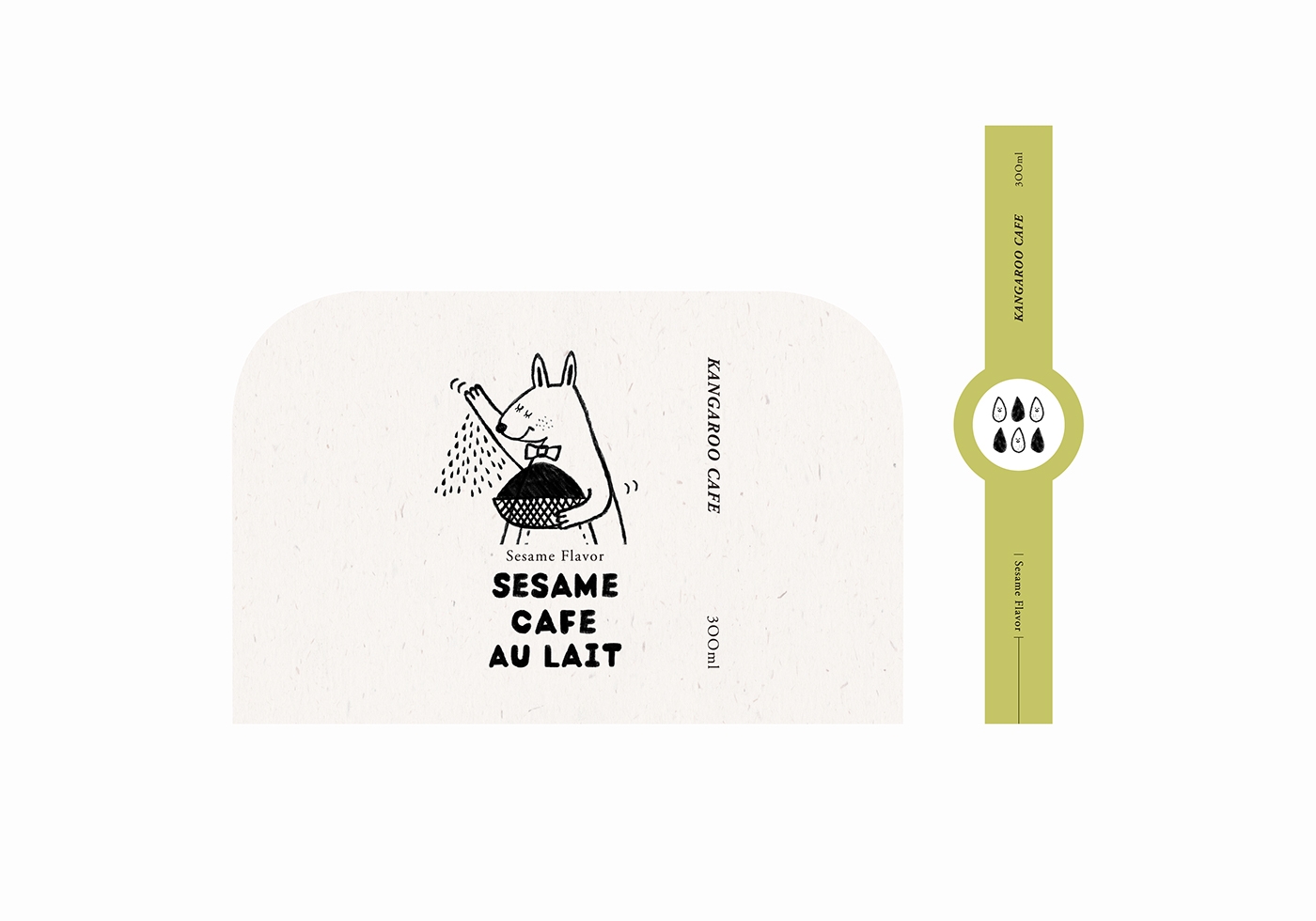 黑巧克力、水果風味、芝麻歐蕾三種不同的咖啡包裝設計