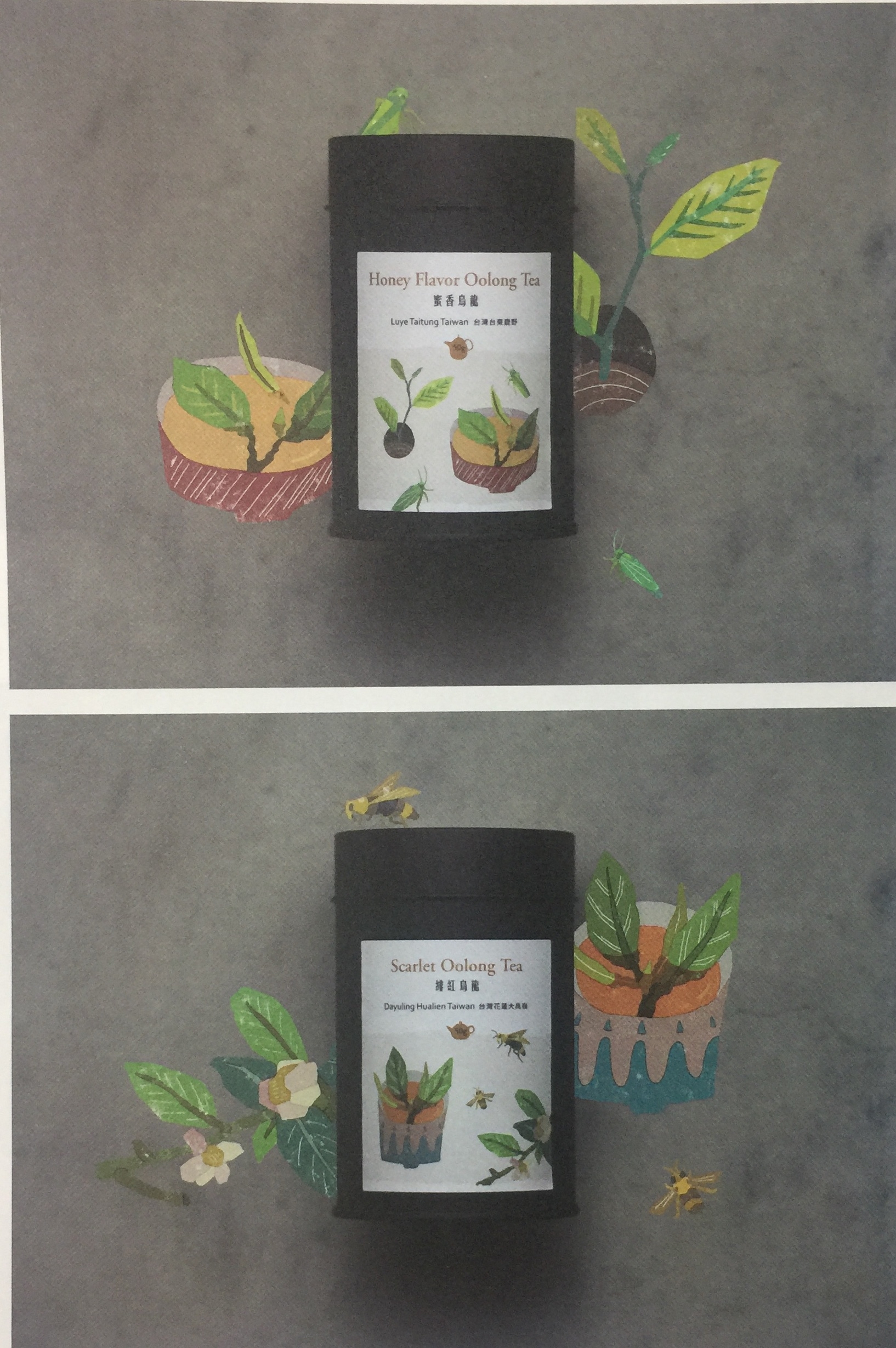 臺灣茶鄉(xiāng)風景的茶葉包裝設計