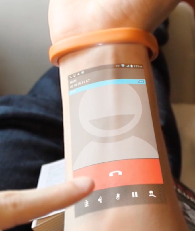 直接在手臂上玩手機？|科技產品設計